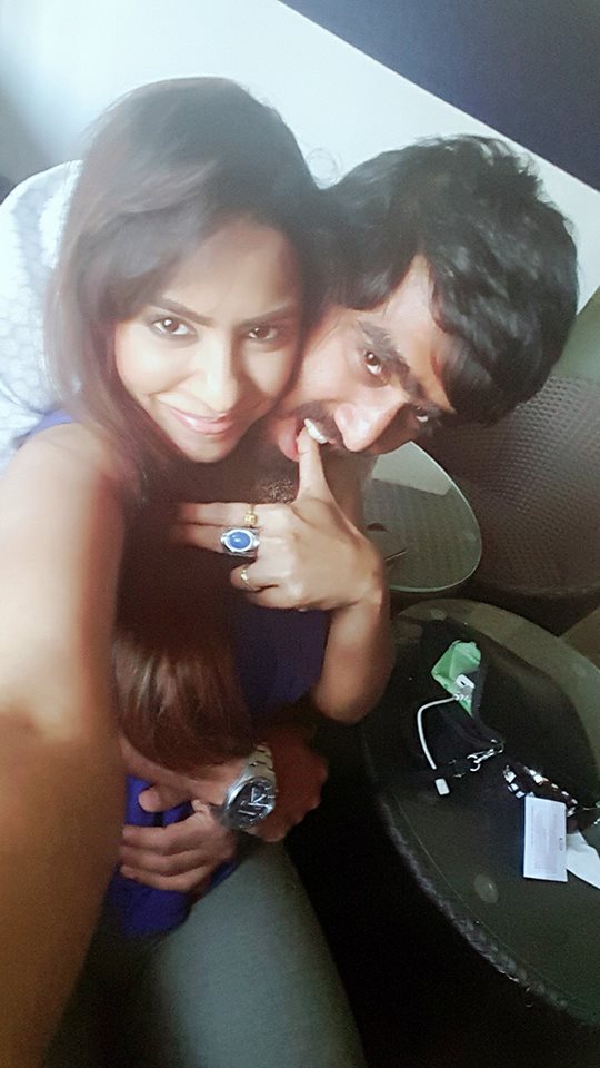 Sri Reddy Romantic Photos With Abhiram Again