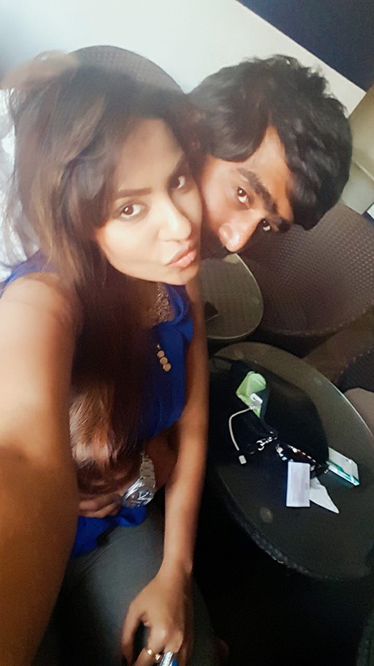Sri Reddy Romantic Photos With Abhiram Again
