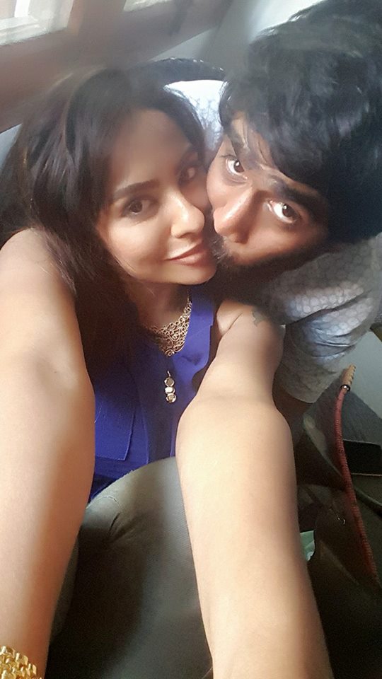 Sri Reddy Romantic Photos With Abhiram Again