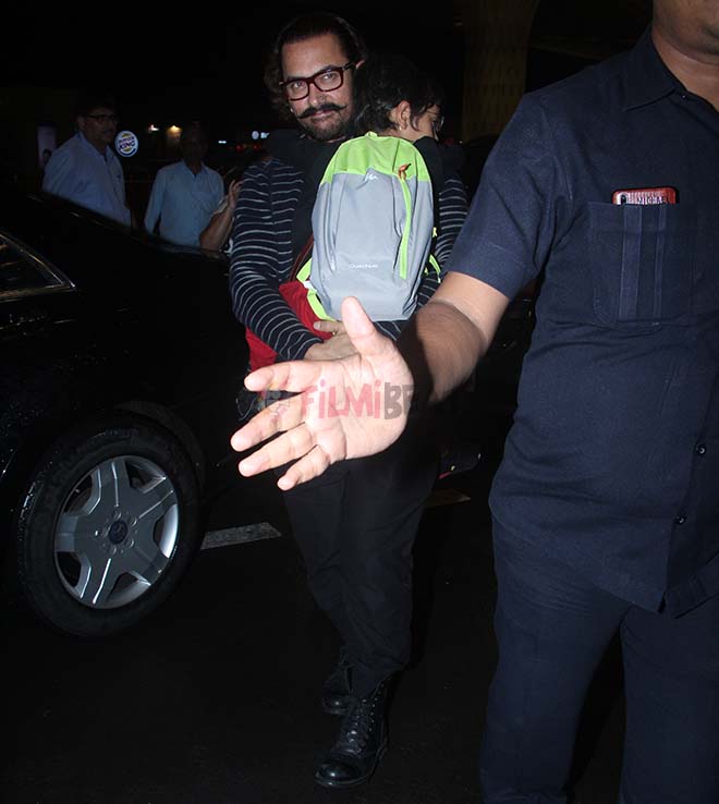 Aamir Khan With His Son Spotted At Airport