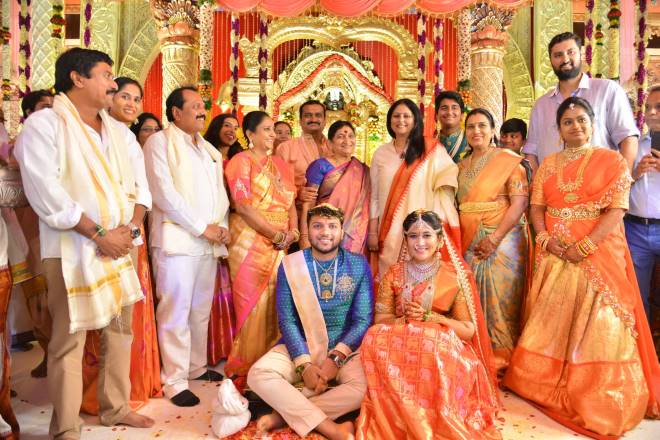 Celebs Attended Producer Ganesh Brothers Daughter Ashritha Wedding With Sai Pavan
