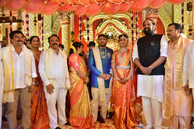Celebs Attended Producer Ganesh Brothers Daughter Ashritha Wedding With Sai Pavan