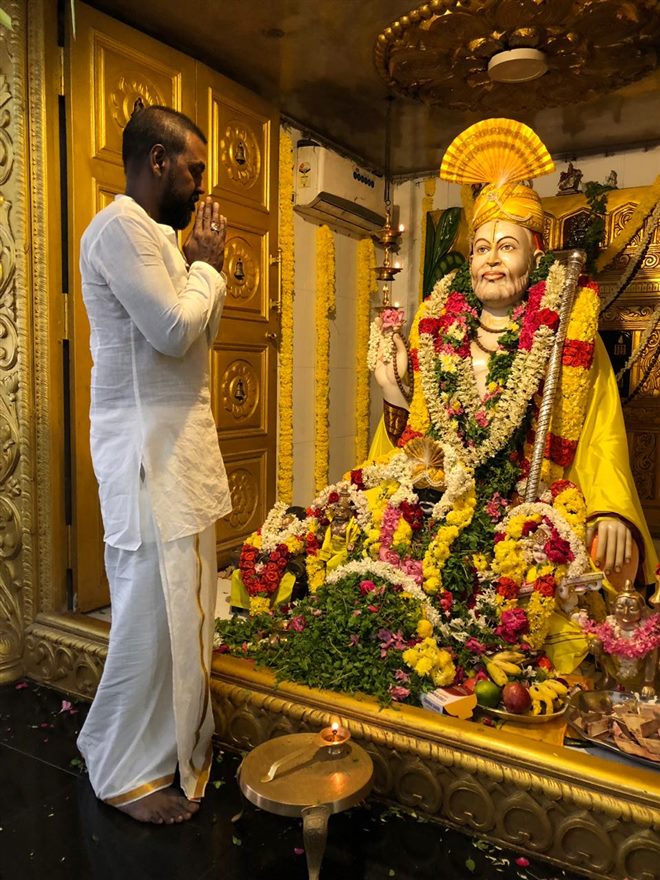 Raghava Lawrence Observing Shri Raghavendra Swamy's Jeevasamadhi Day