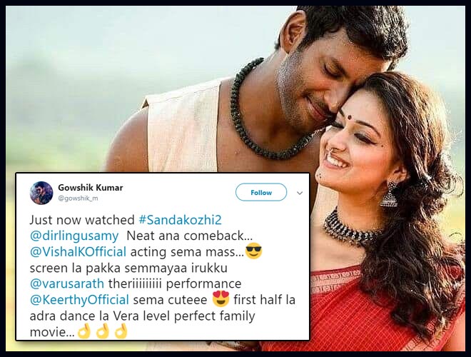 Sandakozhi 2 Movie Twitter Audience Reaction