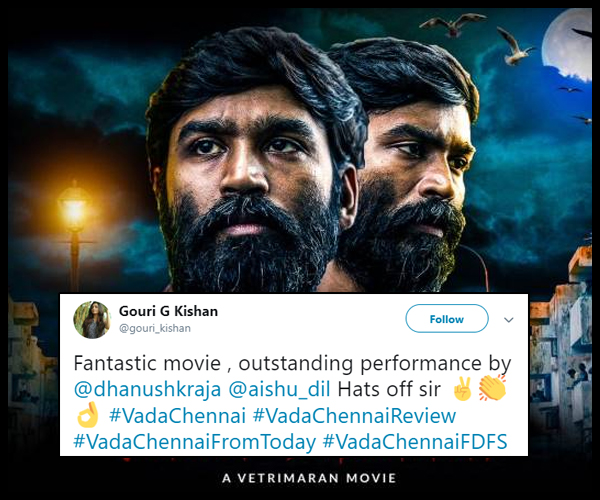 Vada Chennai Twitter Audience Reaction