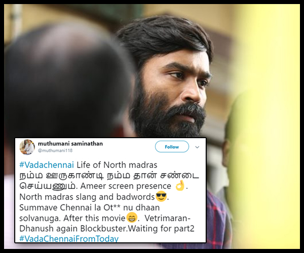Vada Chennai Twitter Audience Reaction