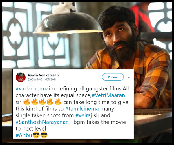 Vada Chennai Twitter Audience Reaction