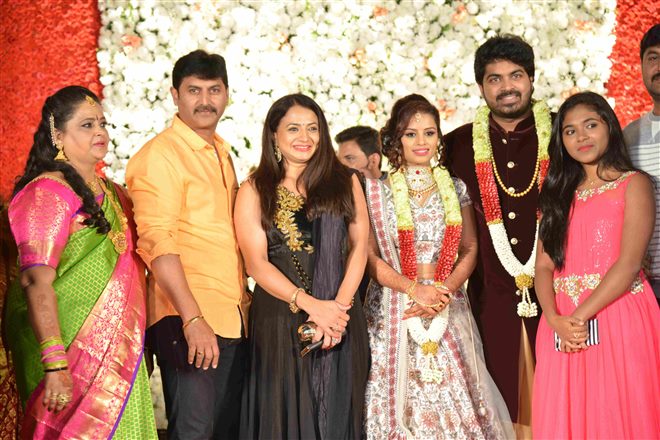 Rajahuli Fame Harsha P & Aishwarya Wedding Reception Photos