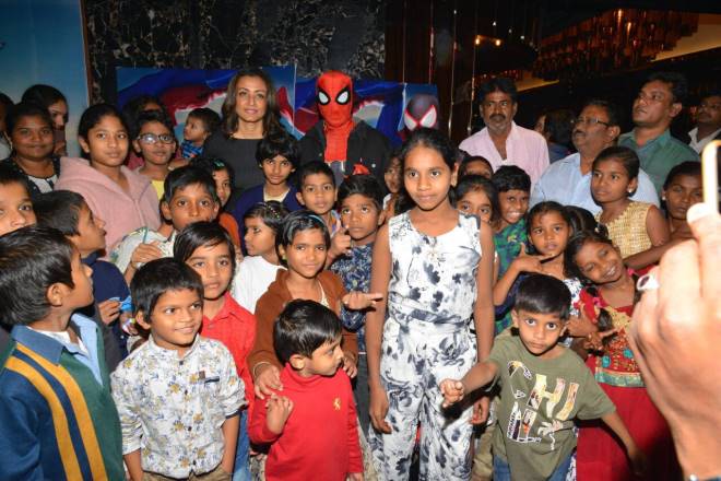 Spiderman Special Screening For Orphan Children at AMB Cinemas