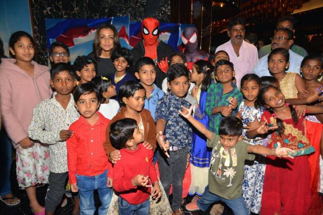 Spiderman Special Screening For Orphan Children at AMB Cinemas