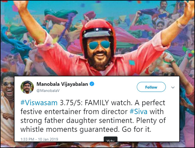 Celebs Reaction For Ajith Kumar Viswasam Movie