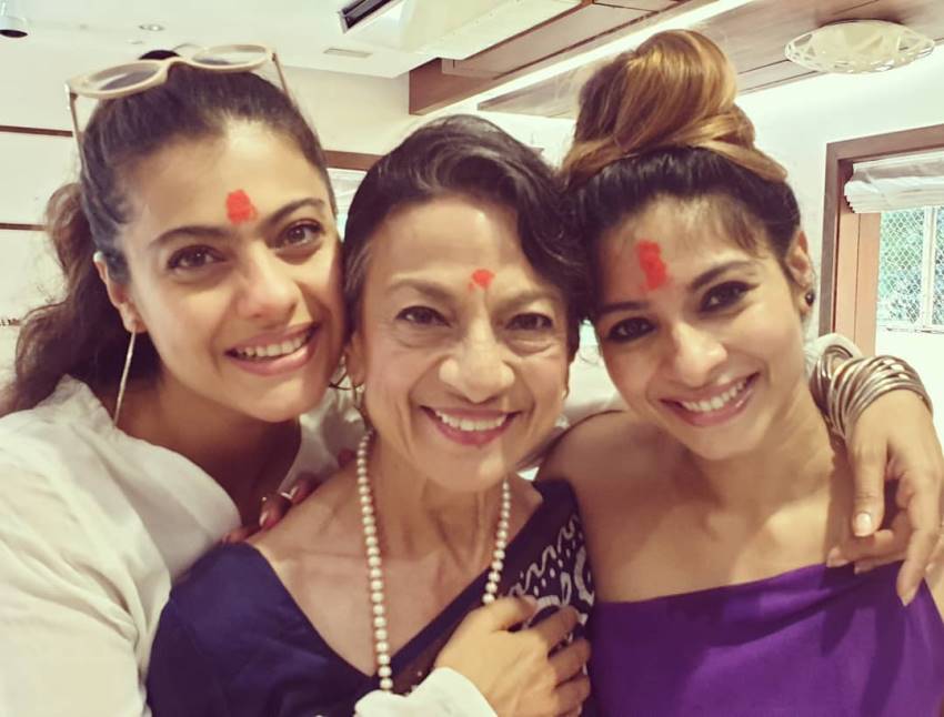 Actress Kajol Family Photos