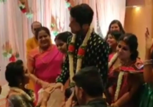 Sihi Kahi Chandru Daughter Hitha Daughter Engagement Photos