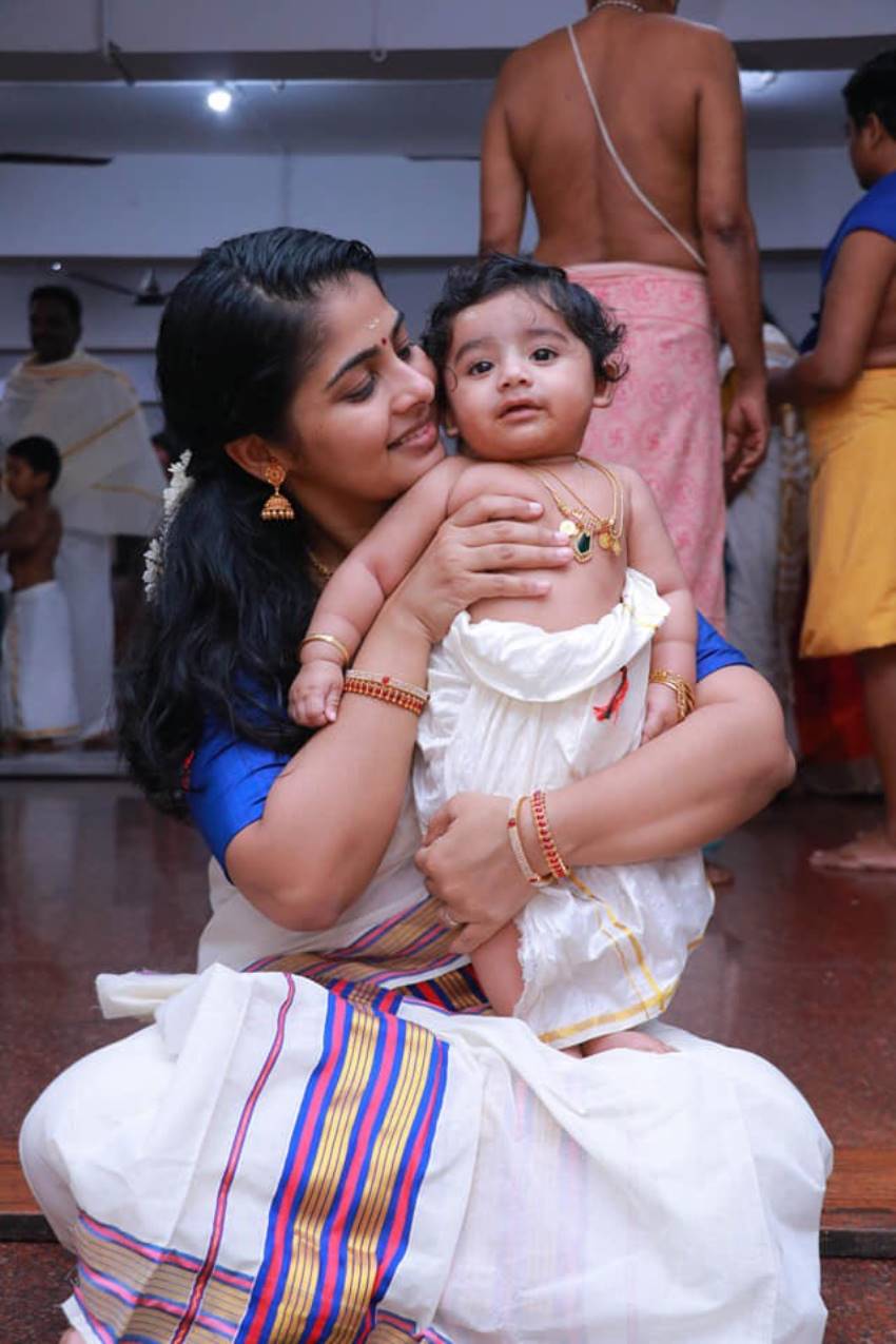 Actress swathy narayan’s baby vihaan’s chooroonu