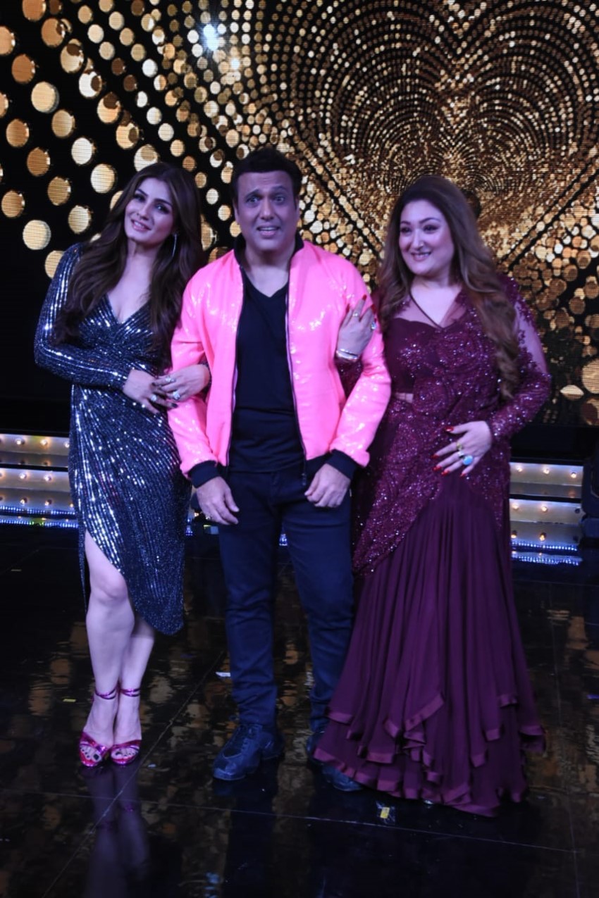 Govinda, Sunita Ahuja & Raveena Tandon snapped on the sets of Nach Baliye