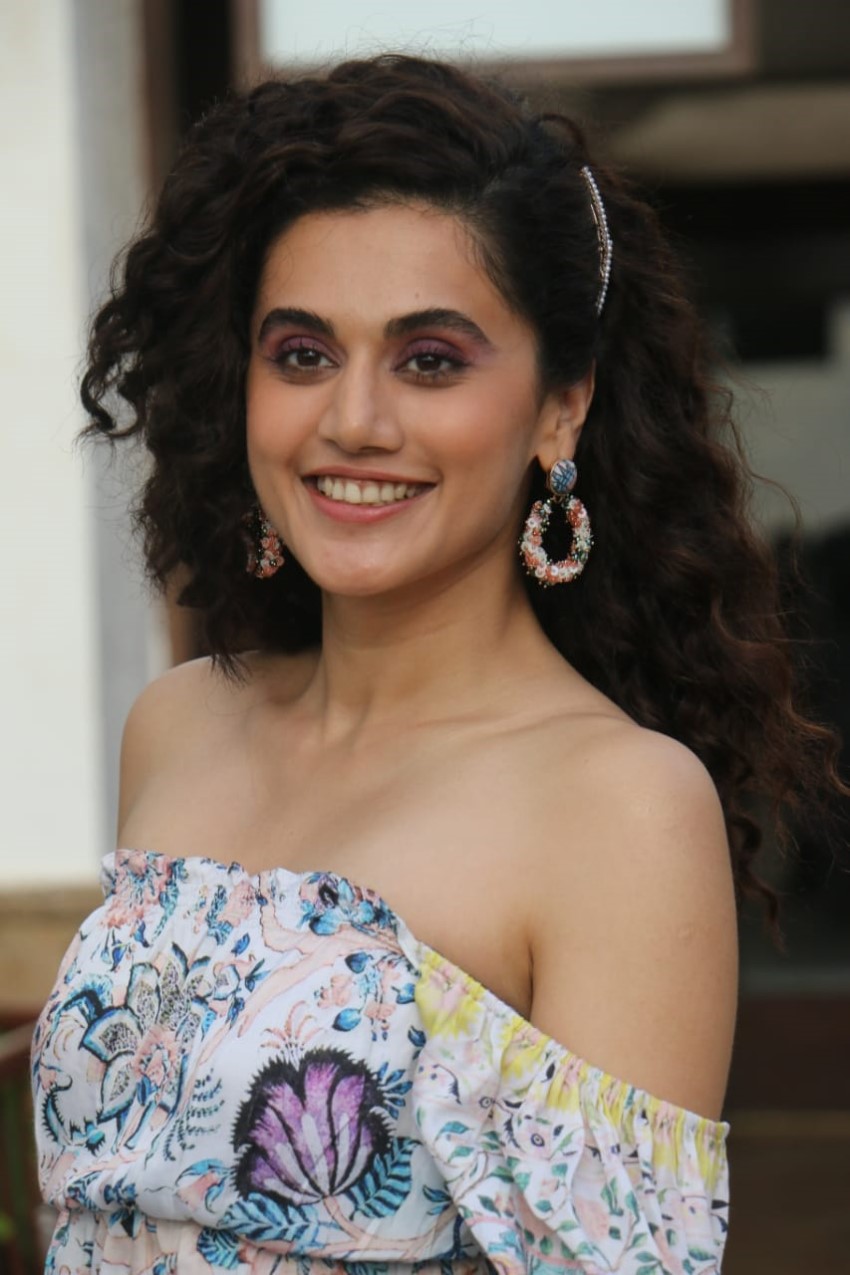 Bhumi Pednekar & Taapsee Pannu at a photoshoot to promote Saand Ki Aankh in Mumbai