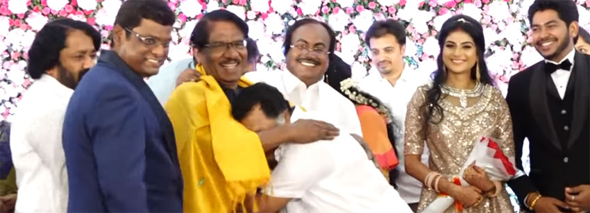 Indian comedian Mayilsamy Son Wedding Reception Photos