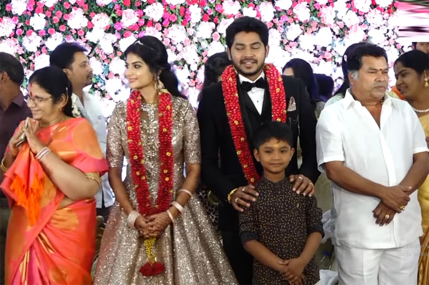 Indian comedian Mayilsamy Son Wedding Reception Photos