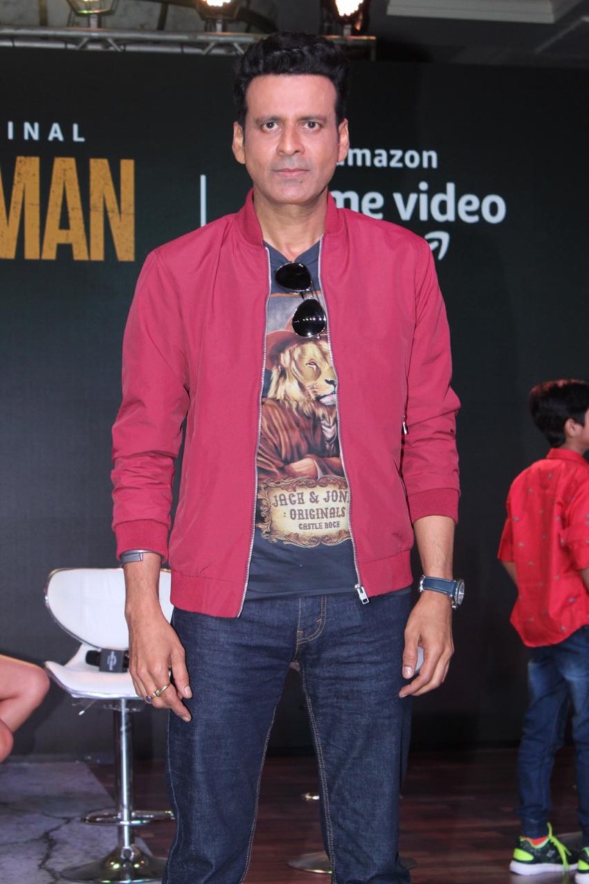 Manoj Bajpai, Priyamani and others at the launch of the Amazon Prime web series The Family Man