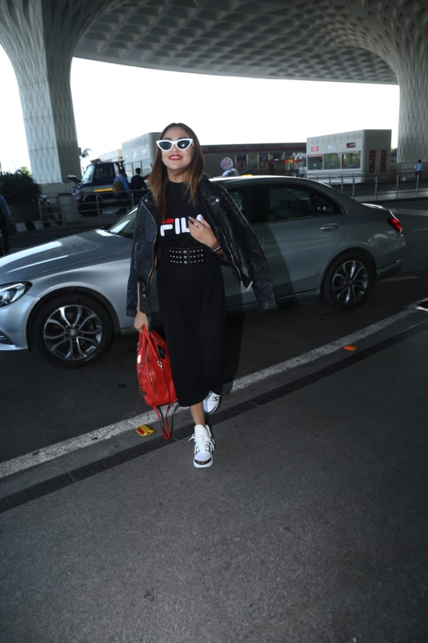 Krystle D'Souza Snapped At Mumbai Airport