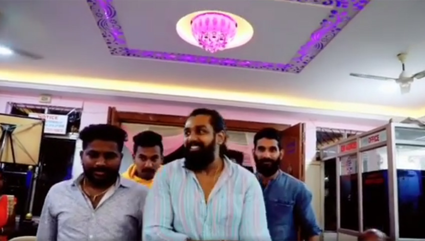 Action Prince Dhruva Sarja At Tik Tok Fame Allu Raghu And Sushmitha Sheshagiri Marriage