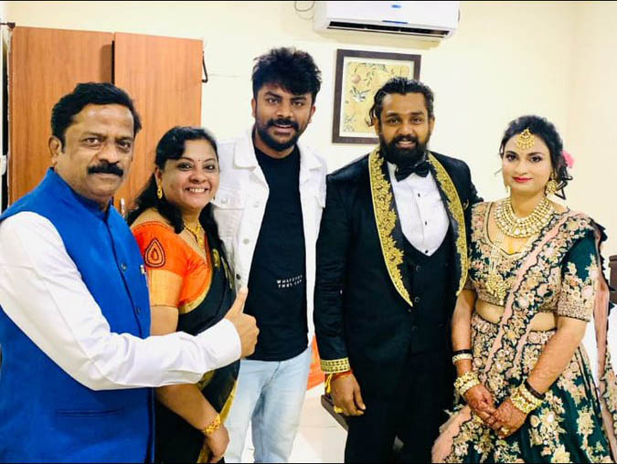 Dhruva Sarja And Prerana Marriage Photos