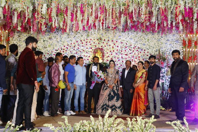 Dhruva Sarja And Prerana Marriage Photos