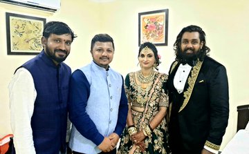 Dhruva Sarja And Prerana Marriage Photos