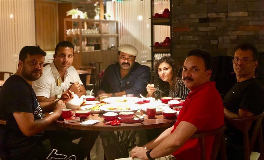 Mohanlal And His Wife Suchitra Mohanlal Enjoying Her Vacation