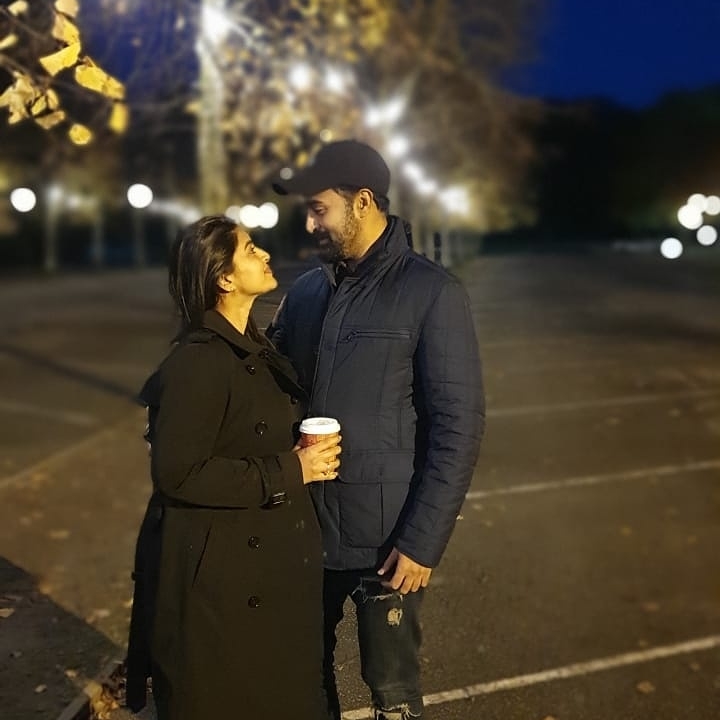 Actress Sneha with her family