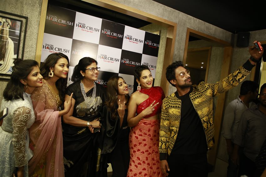 Celebs At Salon Hair Crush Opening