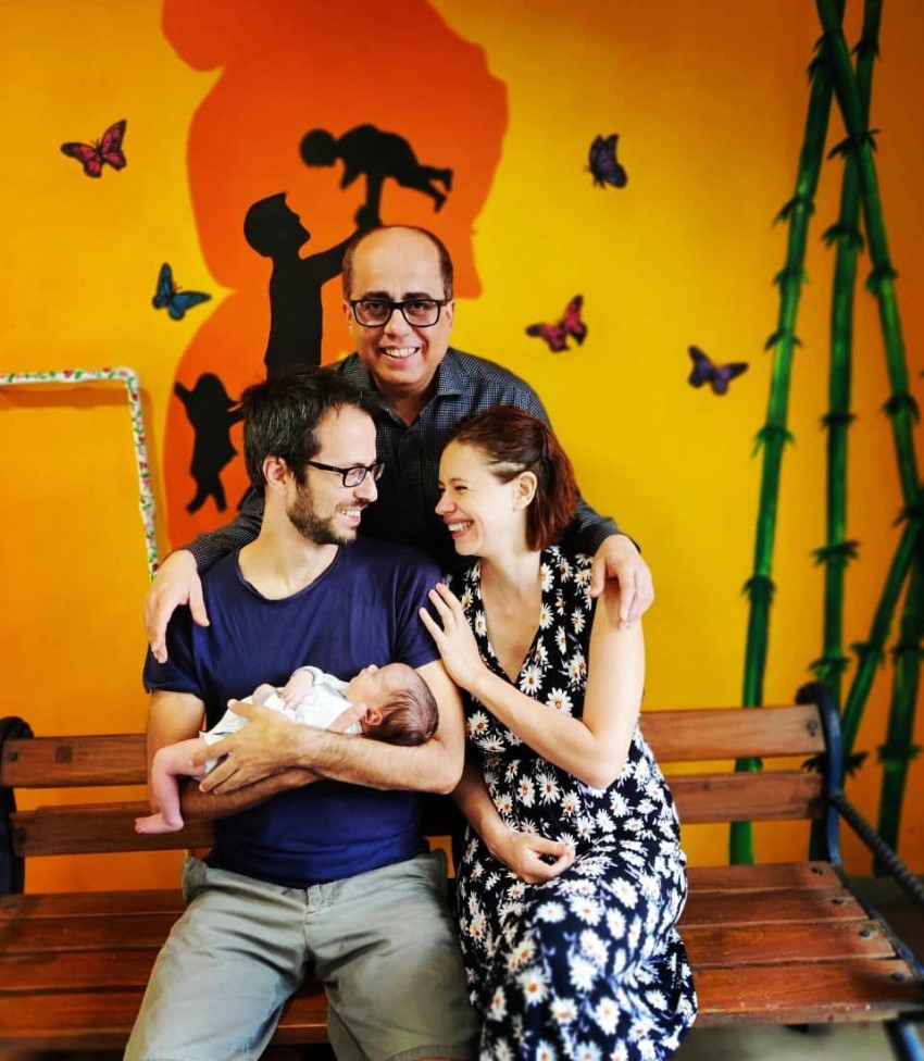 Kalki Koechlin with baby girl 'Sappho' & Family