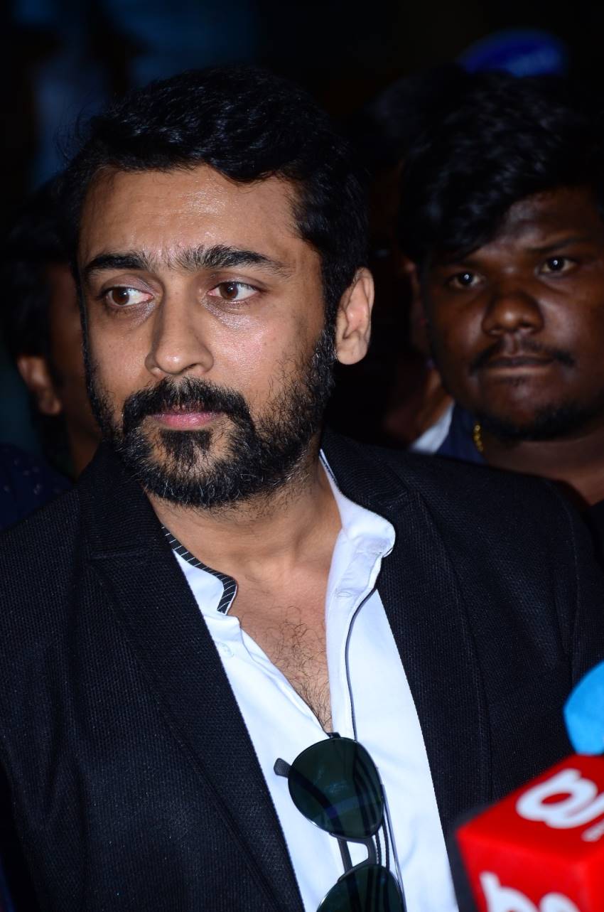 Suriya Acted Akasame Nee Haddura Movie Press meet held at Chennai Airport