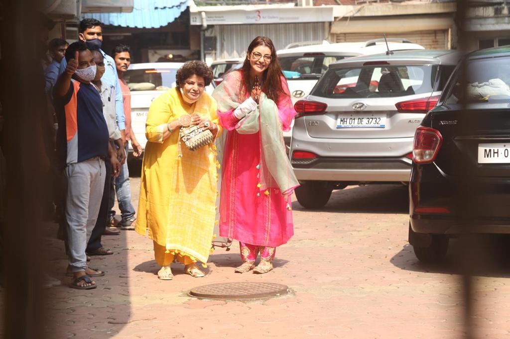 Kajal Aggarwal Snapped Leaving her Residence for her big day Wedding