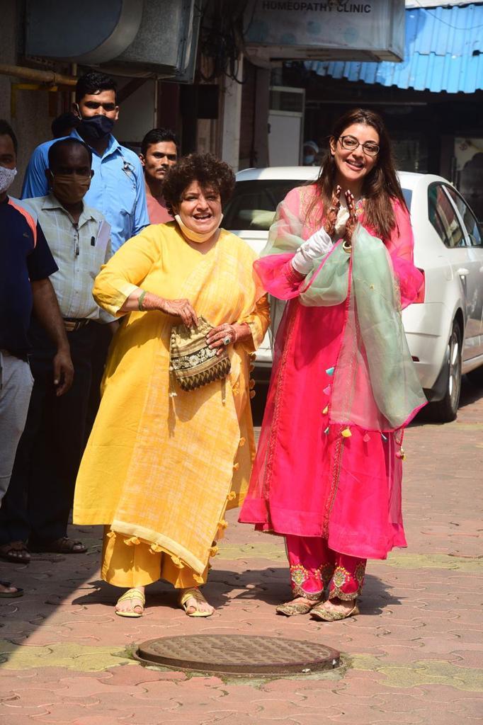 Kajal Aggarwal Snapped Leaving her Residence for her big day Wedding