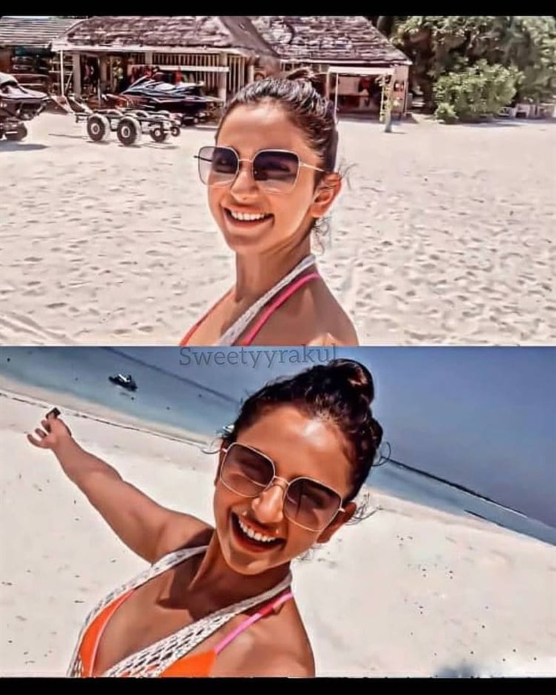 Rakul Preet Singh 2020 South Atoll Dhidhoofinolhu Maldives Vacation Photos