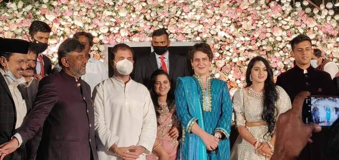 DK Shivakumar Daughter Aishwarya & Amartya Hegde Wedding Reception