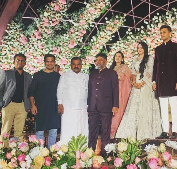 DK Shivakumar Daughter Aishwarya & Amartya Hegde Wedding Reception