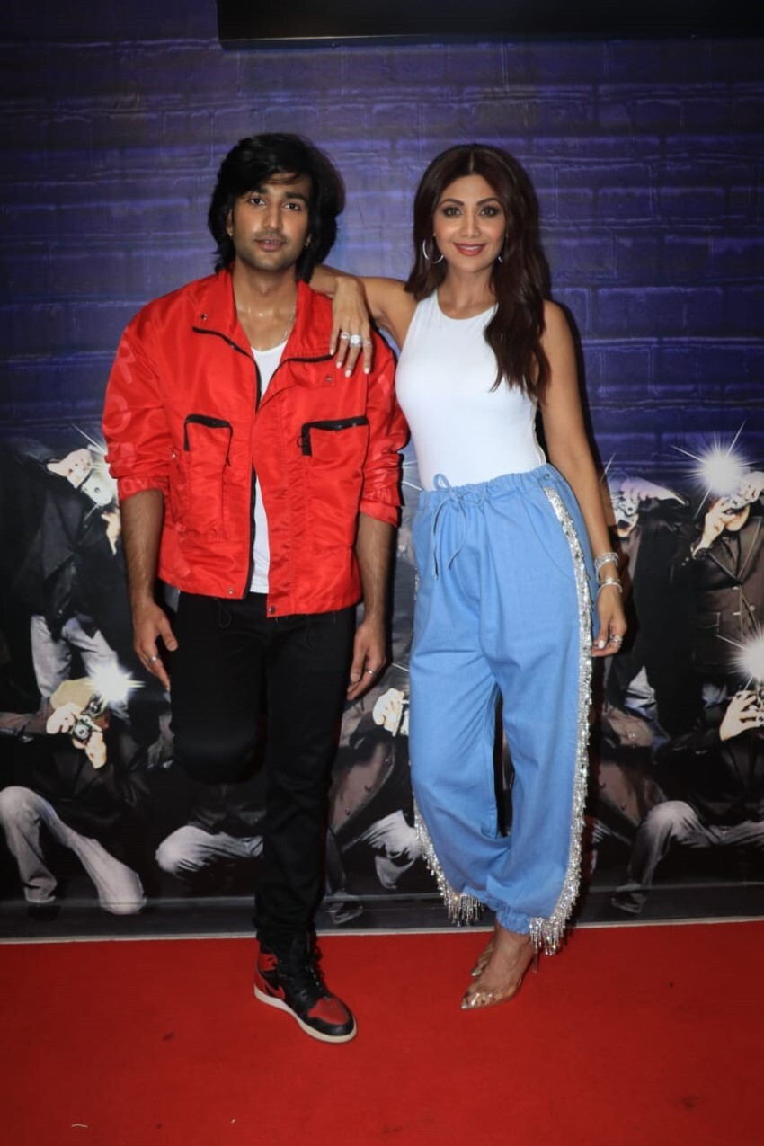 Shilpa Shetty & Meezaan Jafri snapped during Hungama 2 Movie promotions