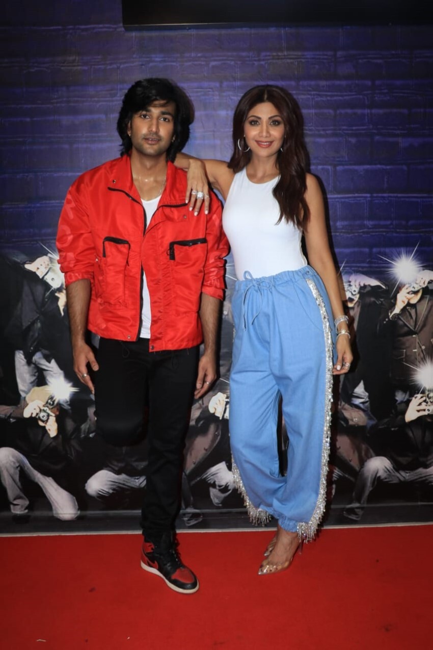 Shilpa Shetty & Meezaan Jafri snapped during Hungama 2 Movie promotions