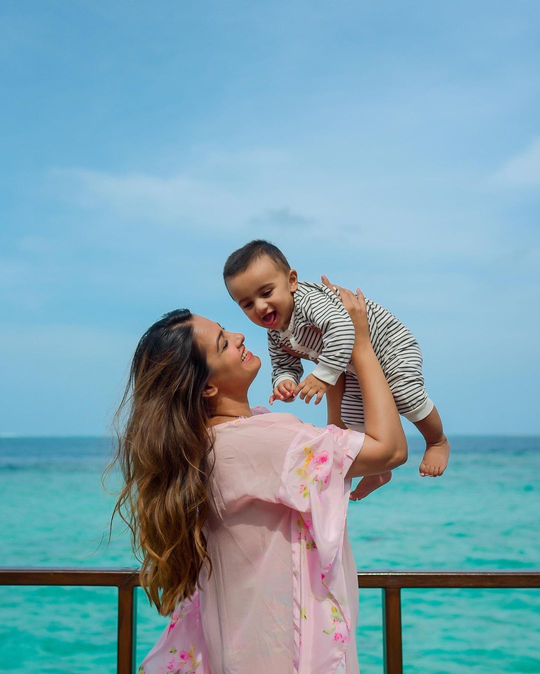 Anita Hassanandani & Rohit Reddy's Cute Munchkin Aaravv's First Maldives Trip