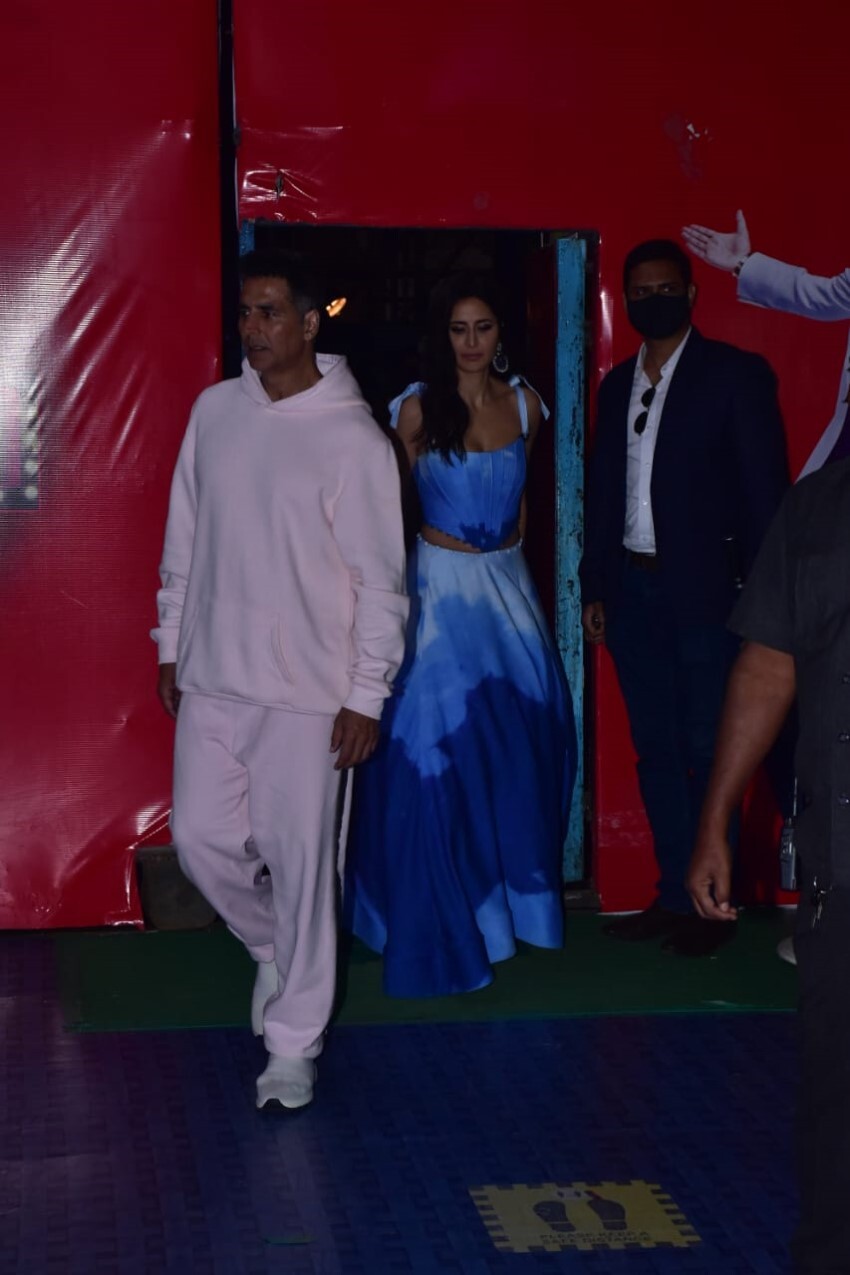Akshay Kumar & Katrina Kaif snapped on the sets of The Kapil Sharma Show