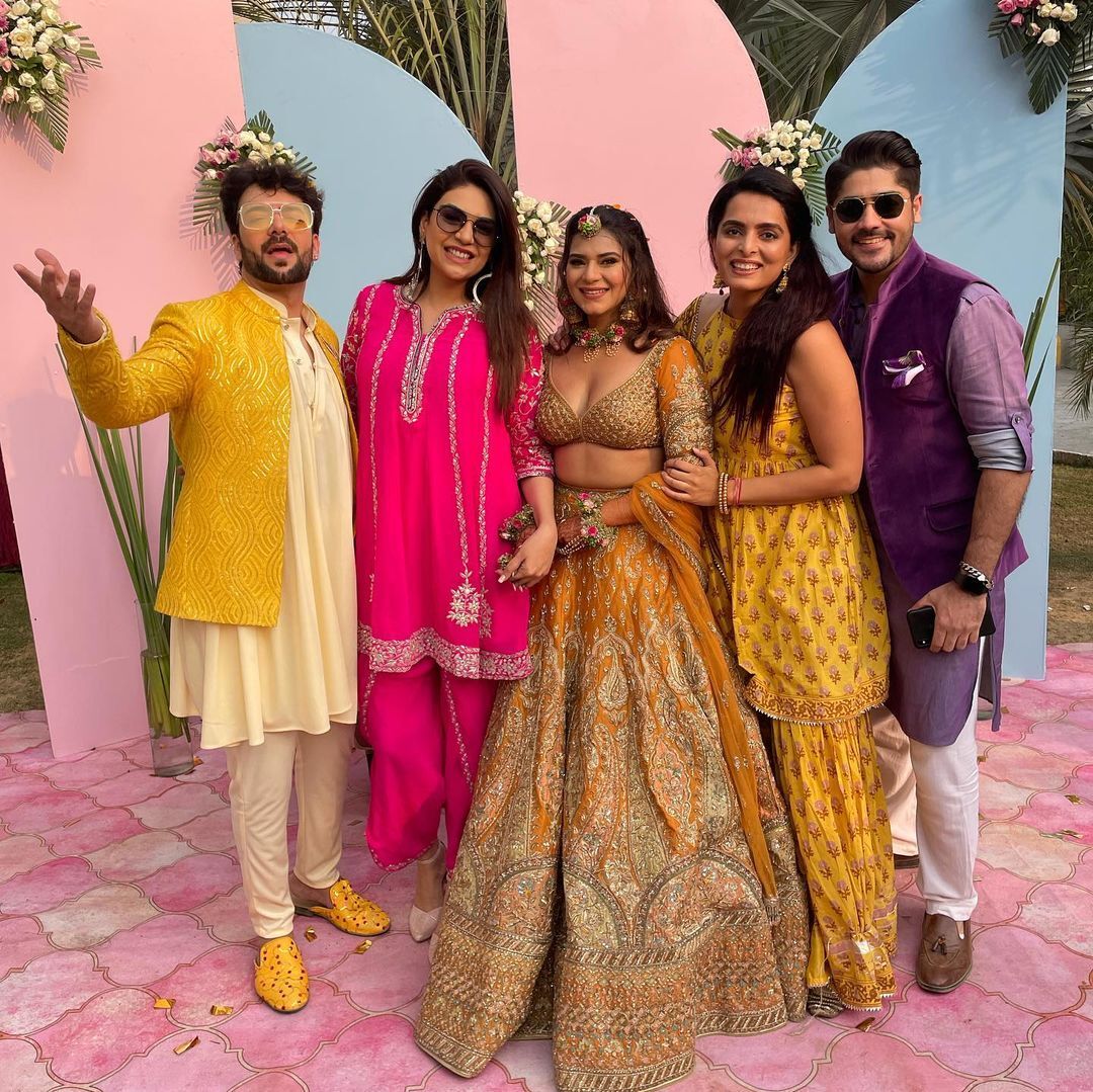 Sanjay Gagnani & Poonam Preet Dazzle At Their Haldi, Mehndi & Sangeet Functions