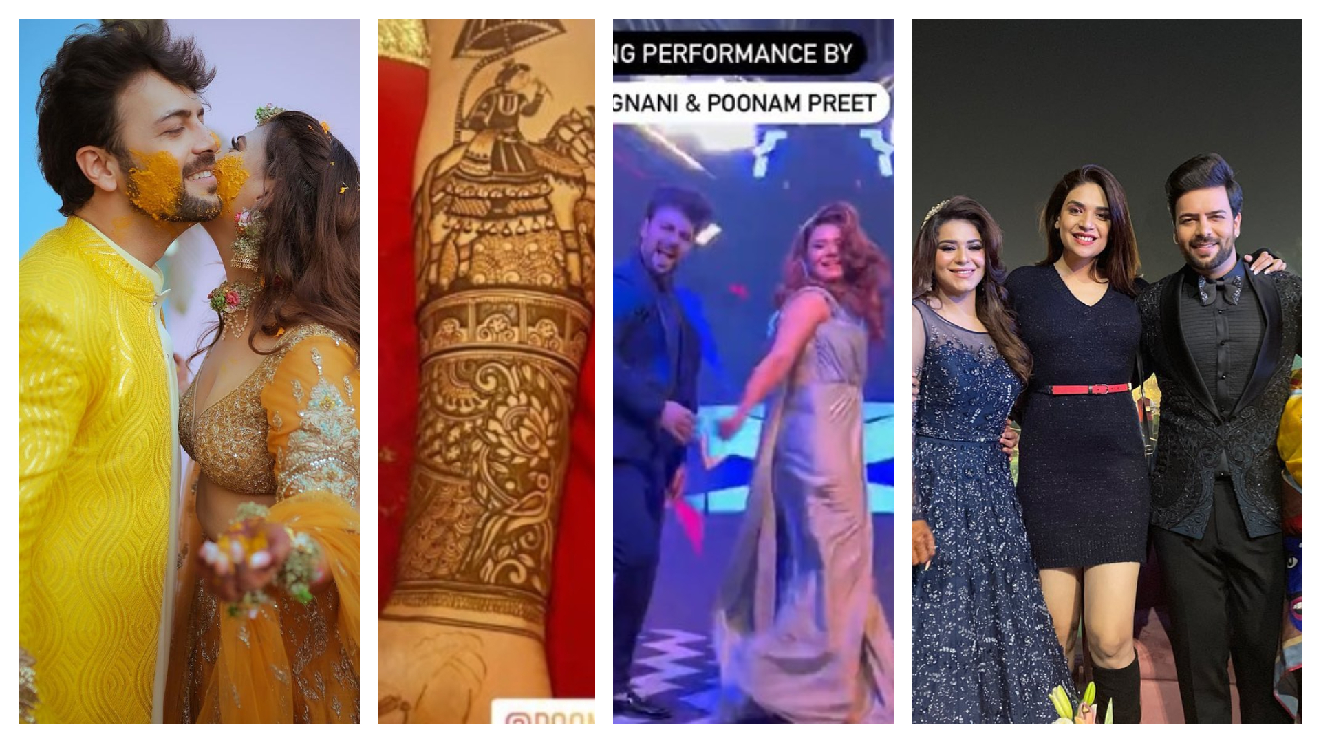 Sanjay Gagnani & Poonam Preet Dazzle At Their Haldi, Mehndi & Sangeet Functions