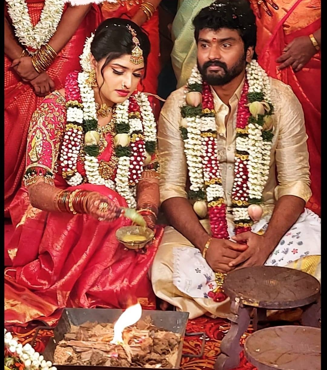 Thirumanam Serial Actors Sidhu and ShreyaAnchan Wedding