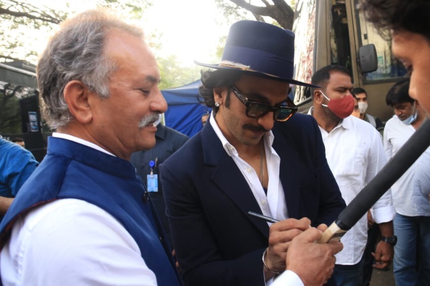 Ranveer Singh & the Cast of Movie '83' and the 1983 World Cup players snapped at Filmcity