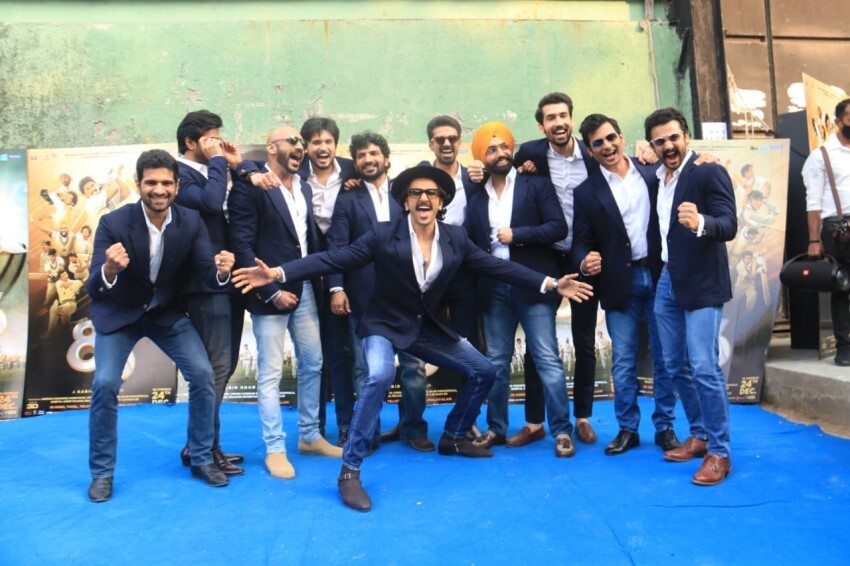 Ranveer Singh & the Cast of Movie '83' and the 1983 World Cup players snapped at Filmcity