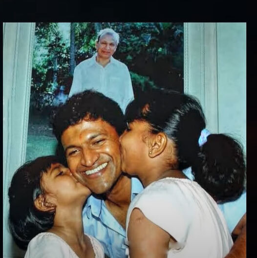 Puneeth Rajkumar With Daughters Beautiful Photos