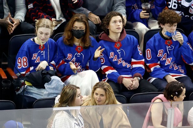 Tom Holland And Zendaya Give Couples Goal By Wearing Matching Jerseys During Hockey Game