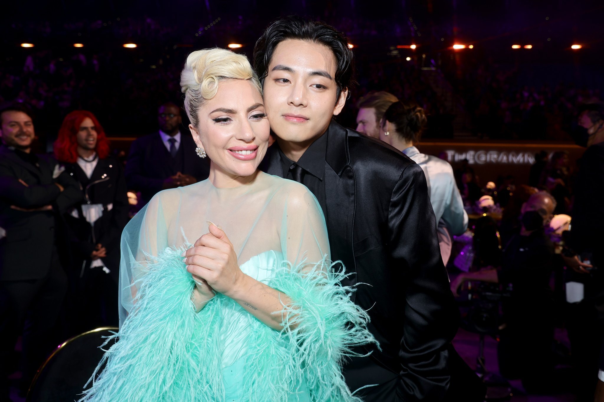BTS Tae-Hyung Aka V's Inside Pictures With Lady Gaga & Olivia Rodrigo From Grammys 2022